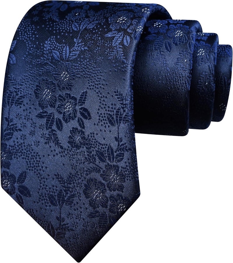 GUSLESON 3.15"(8cm) Fashion Floral Ties Mens Woven Jacquard Necktie for Wedding - Image 1